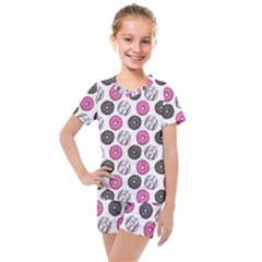 Pattern Seamless Design Decorative Kids  Mesh T-shirt And Shorts Set