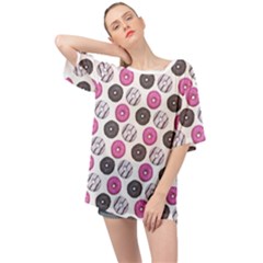 Pattern Seamless Design Decorative Oversized Chiffon Top