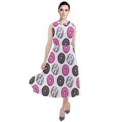 Pattern Seamless Design Decorative Round Neck Boho Dress