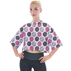 Pattern Seamless Design Decorative Mock Neck T-shirt