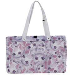 Sweet Kawaii Kitty Pattern (ai) Bk Canvas Work Bag by dflcprintsclothing