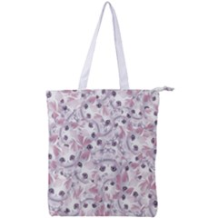 Sweet Kawaii Kitty Pattern (ai) Bk Double Zip Up Tote Bag by dflcprintsclothing