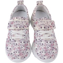 Sweet Kawaii Kitty Pattern (ai) Bk Kids  Velcro Strap Shoes by dflcprintsclothing