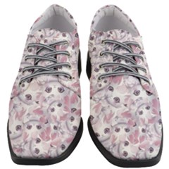 Sweet Kawaii Kitty Pattern (ai) Bk Women Heeled Oxford Shoes by dflcprintsclothing