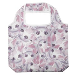 Sweet Kawaii Kitty Pattern (ai) Bk Premium Foldable Grocery Recycle Bag by dflcprintsclothing