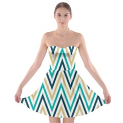 Zigzag01 Strapless Bra Top Dress