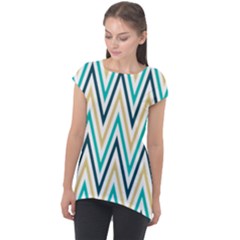 Zigzag01 Cap Sleeve High Low Top