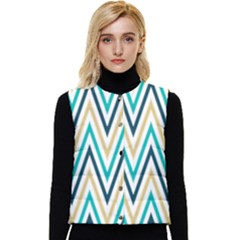 Zigzag01 Women s Button Up Puffer Vest