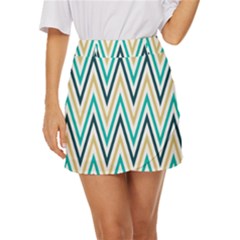 Zigzag01 Mini Front Wrap Skirt