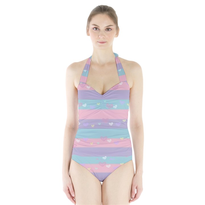 heart thumbnail Halter Swimsuit