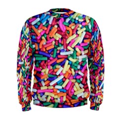 Colorful Candy Texture, Close-up Men s Sweatshirt