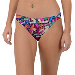 Colorful Candy Texture, Close-up Band Bikini Bottoms by kyorashop23