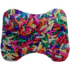 Colorful Candy Texture, Close-up Head Support Cushion by kyorashop23