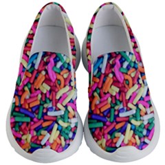 Colorful Candy Texture, Close-up Kids Lightweight Slip Ons by kyorashop23