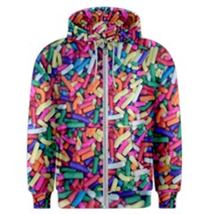 Colorful Candy Texture, Close-up Men s Zipper Hoodie