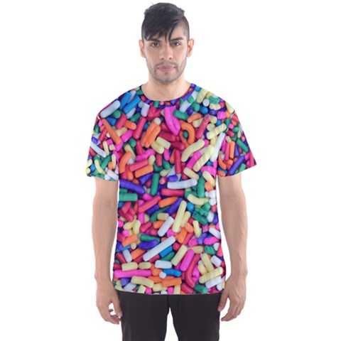 Colorful Candy Texture, Close-up Men s Sport Mesh T-shirt by kyorashop23