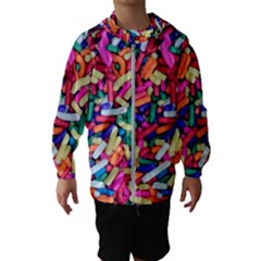 Colorful Candy Texture, Close-up Kids  Hooded Windbreaker