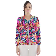 Colorful Candy Texture, Close-up Women s Windbreaker