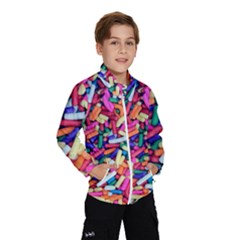 Colorful Candy Texture, Close-up Kids  Windbreaker