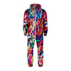 Colorful Candy Texture, Close-up Hooded Jumpsuit (kids)