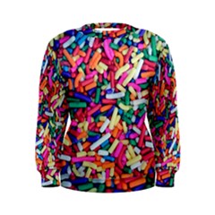 Colorful Candy Texture, Close-up Women s Sweatshirt