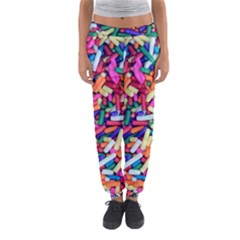 Colorful Candy Texture, Close-up Women s Jogger Sweatpants by kyorashop23