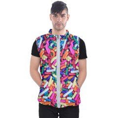 Colorful Candy Texture, Close-up Men s Puffer Vest