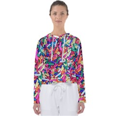 Colorful Candy Texture, Close-up Women s Slouchy Sweat