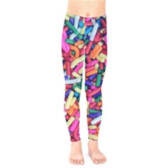 Colorful Candy Texture, Close-up Kids  Classic Winter Leggings