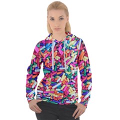 Colorful Candy Texture, Close-up Women s Overhead Hoodie