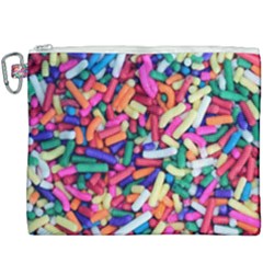 Colorful Candy Texture, Close-up Canvas Cosmetic Bag (xxxl)