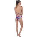 Colorful Candy Texture, Close-up Tie Strap One Piece Swimsuit View2