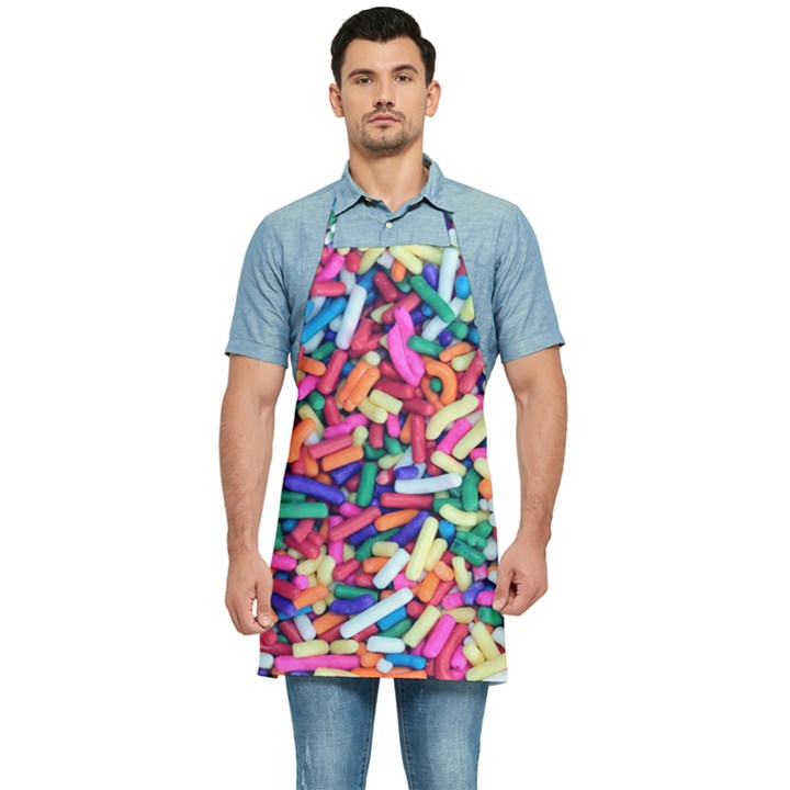 Colorful Candy Texture, Close-up Kitchen Apron