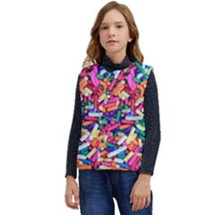 Colorful Candy Texture, Close-up Kid s Button Up Puffer Vest	