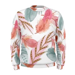 Feathers, Boho, Cute, Feather, Pastel Men s Sweatshirt