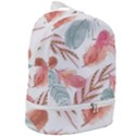 Feathers, Boho, Cute, Feather, Pastel Zip Bottom Backpack View2