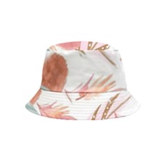 Feathers, Boho, Cute, Feather, Pastel Inside Out Bucket Hat (kids) by kyorashop23