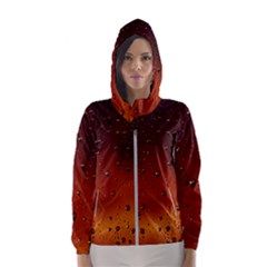 Water Drops, Lui, Amazing Women s Hooded Windbreaker