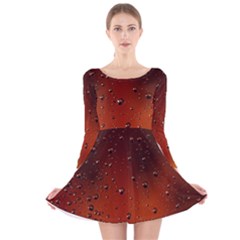 Water Drops, Lui, Amazing Long Sleeve Velvet Skater Dress