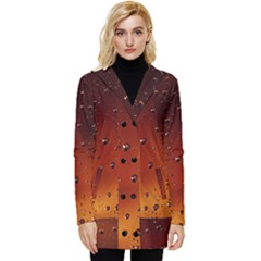 Water Drops, Lui, Amazing Button Up Hooded Coat 