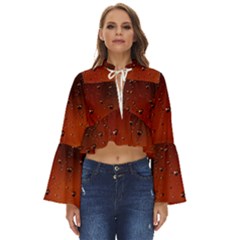 Water Drops, Lui, Amazing Boho Long Bell Sleeve Top