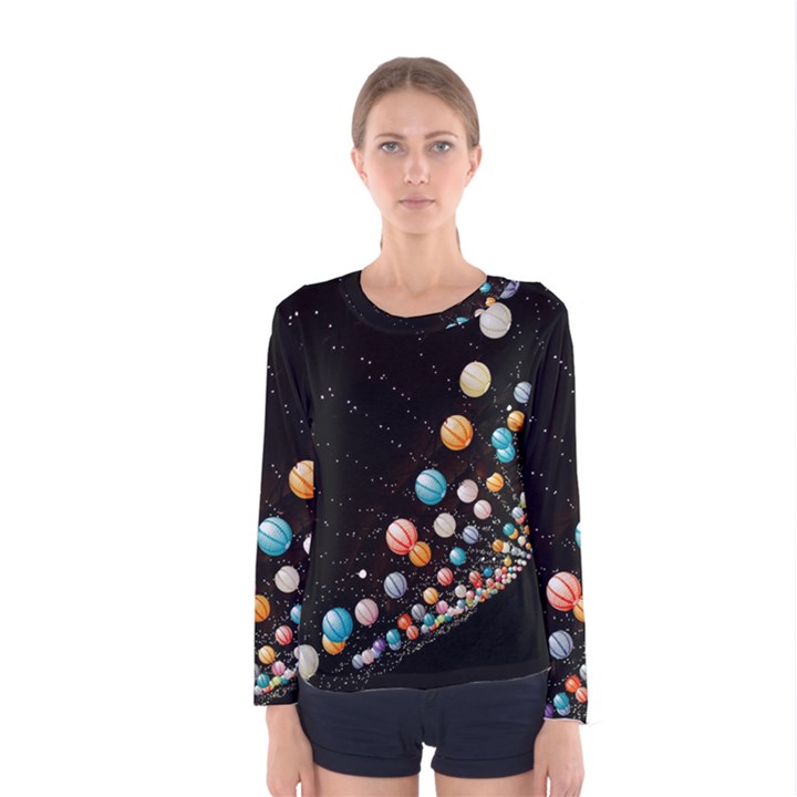 Ballons Night Party Women s Long Sleeve T-Shirt