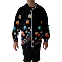 Ballons Night Party Kids  Hooded Windbreaker