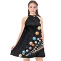 Ballons Night Party Halter Neckline Chiffon Dress  View1