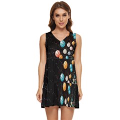 Ballons Night Party Tiered Sleeveless Mini Dress