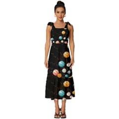 Ballons Night Party Tie-strap Tiered Midi Chiffon Dress by kyorashop23