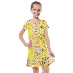 Marillo Pastel Zkt, Aesthetic, Stickers, Yellow Kids  Cross Web Dress by kyorashop23