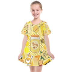 Marillo Pastel Zkt, Aesthetic, Stickers, Yellow Kids  Smock Dress by kyorashop23