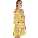 Marillo Pastel Zkt, Aesthetic, Stickers, Yellow Velour Kimono Dress View3