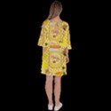 Marillo Pastel Zkt, Aesthetic, Stickers, Yellow Velour Kimono Dress View4